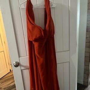 Azazie Vibrant Orange Gown